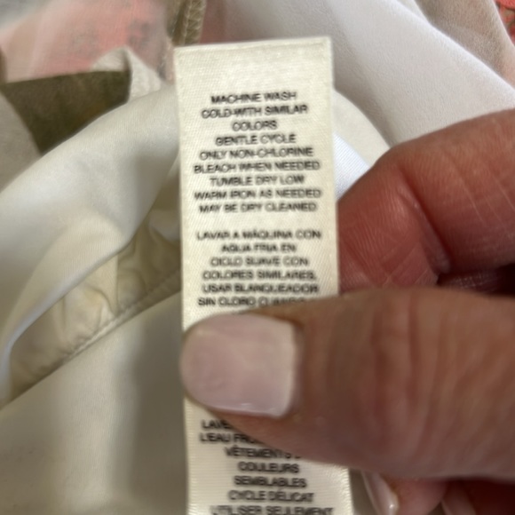 White House Black Market White Floral Print Tiered Bohemian Column Dress Medium - Picture 16 of 16